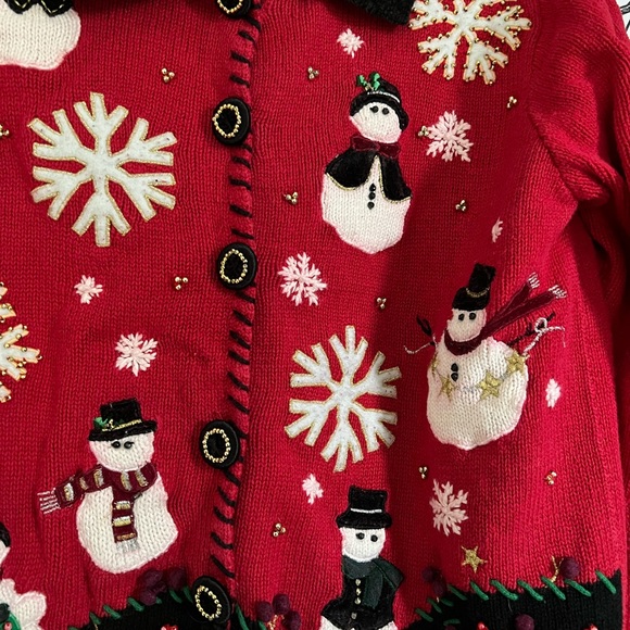 Segue size small button up Christmas sweater - Picture 3 of 8